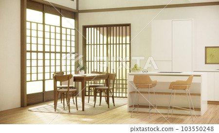Kitchen room japanese style. Kitchen room japanese style. 103550248