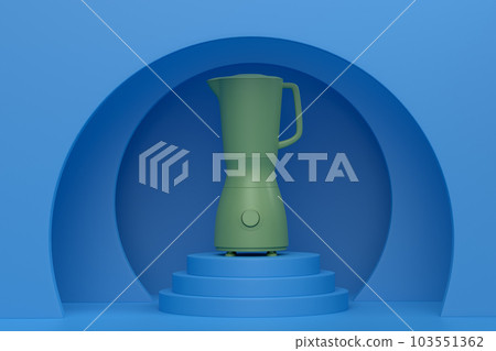 Abstract scene or podium with blender on monochrome background. Abstract scene or podium with blender on monochrome background. 103551362