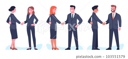 Treachery and lie. Betrayal handshakes. Two businessmen shaking hands. People holding knife behind back. Fake partnership. Deceit negotiation and deal. Vector unreliable partners set Treachery and lie. Betrayal handshakes. Two businessmen shaking hands. People holding knife behind back. Fake partnership. Deceit negotiation and deal. Vector unreliable partners set 103551579