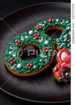 Fresh delicious baked christmas or new year gingerbread cookies Fresh delicious baked christmas or new year gingerbread cookies 103551932