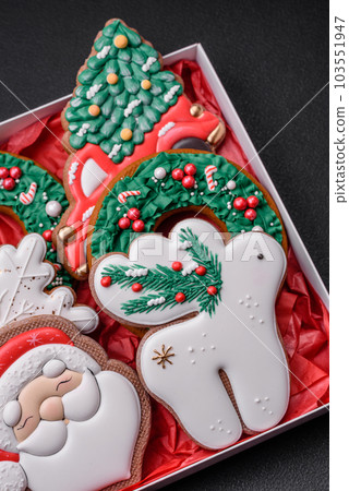 Fresh delicious baked christmas or new year gingerbread cookies Fresh delicious baked christmas or new year gingerbread cookies 103551947