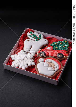 Fresh delicious baked christmas or new year gingerbread cookies Fresh delicious baked christmas or new year gingerbread cookies 103551963