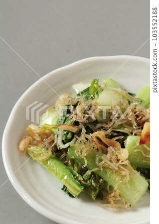 Stir-fried whitebait of bok choy (home-cooked) Stir-fried whitebait of bok choy (home-cooked) 103552188