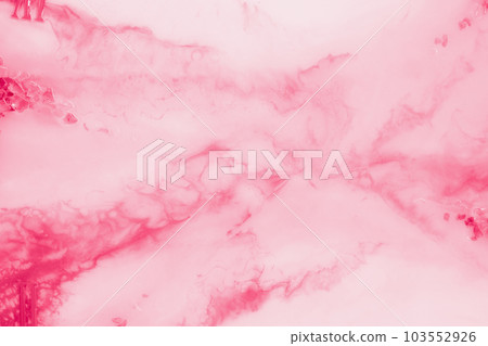 Spread-out acrylic paint. Abstract background, made in the technique of fluid art. Demonstrating the colors of 2023 - Viva Magenta Spread-out acrylic paint. Abstract background, made in the technique of fluid art. Demonstrating the colors of 2023 - Viva Magenta 103552926