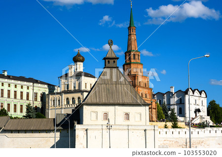Kazan Kremlin in summer, Tatarstan, Russia. It is main landmark of Kazan. 103553020