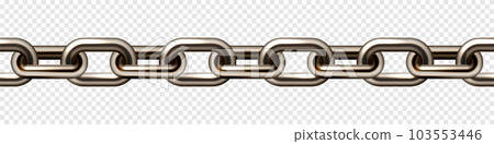 Realistic brown metal chain with old rusty links. Heavy steel chain for industrial use. Vector illustration Realistic brown metal chain with old rusty links. Heavy steel chain for industrial use. Vector illustration 103553446