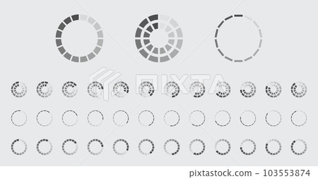 Circular Loading Buffering Icons Vector Set Circular Loading Buffering Icons Vector Set 103553874
