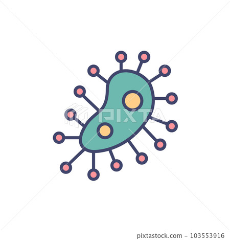 Microbe related vector icon. 103553916