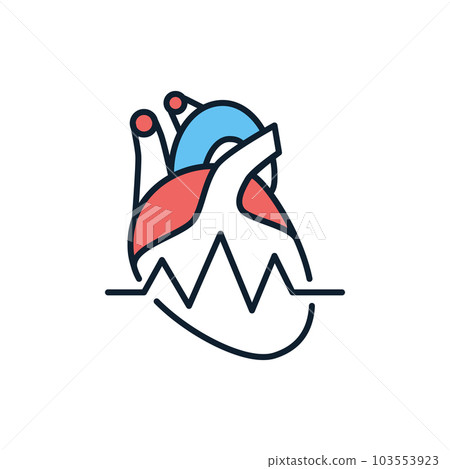 Heartbeat Ratev related vector icon. 103553923