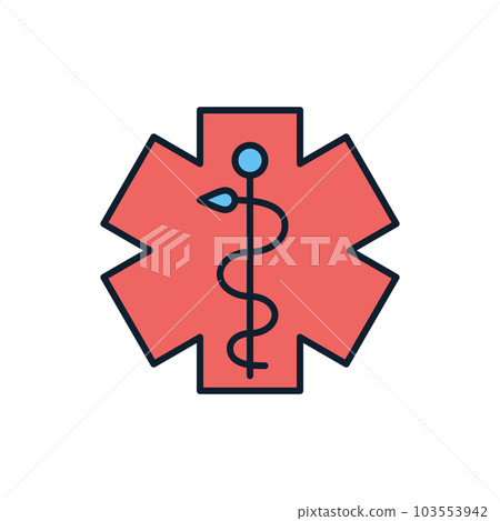 Emergency Star related vector icon. Emergency Star related vector icon. 103553942