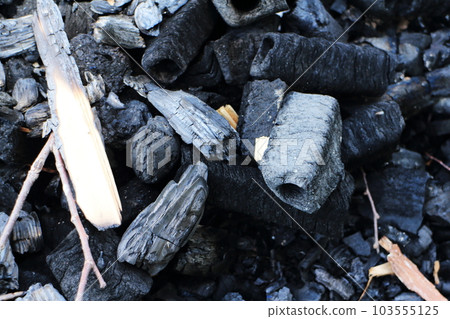 charcoal after burning 103555125