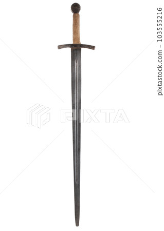 Medieval sword isolated on white. 103555216