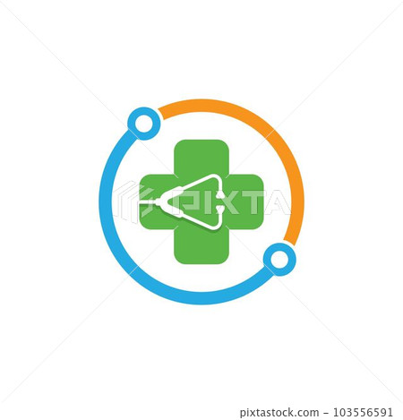 Medical cross logo vector icon Medical cross logo vector icon 103556591