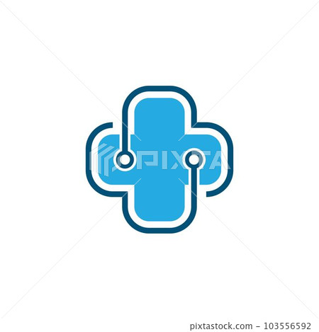 Medical cross logo vector icon 103556592