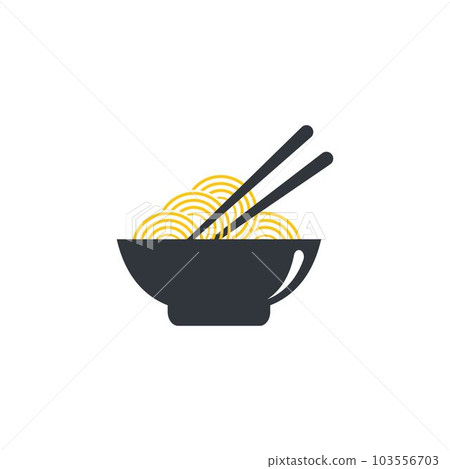Hot noodle logo vector icon 103556703