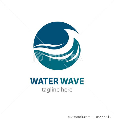 Water wave symbol vector icon 103556819