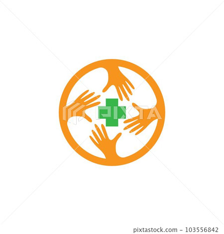 Medical cross vector icon 103556842