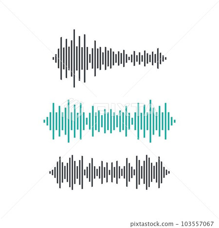 Sound wave vector icon 103557067