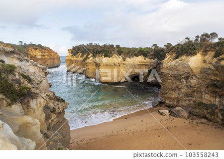 Photograph of rock formations at Loch Ard Gorge on the Great Ocean Road in Australia Photograph of rock formations at Loch Ard Gorge on the Great Ocean Road in Australia 103558243