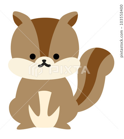 一隻可愛的松鼠的全身插圖 103558400