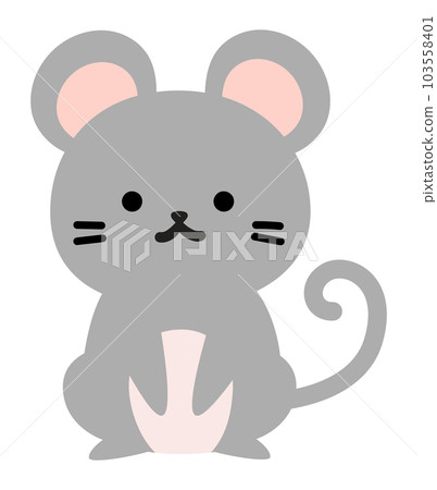 Full body illustration of a cute mouse 103558401