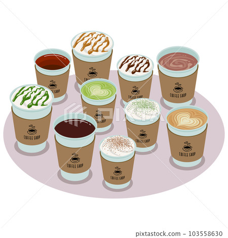 Takeaway hot cafe drink isometric vector illustration Takeaway hot cafe drink isometric vector illustration 103558630