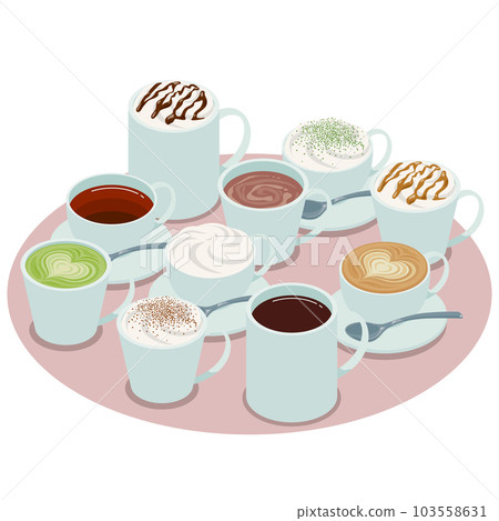 Hot cafe drink isometric vector illustration Hot cafe drink isometric vector illustration 103558631
