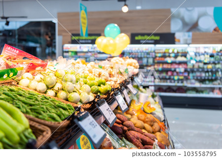 Supermarket or Hypermarket for shopping a food Supermarket or Hypermarket for shopping a food 103558795