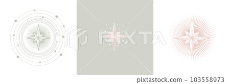Mystical tarot banner with stars, astrology boho icons set, engraving design, vintage zodiac cards for witch, tattoo, vector illustration. Mystical tarot banner with stars, astrology boho icons set, engraving design, vintage zodiac cards for witch, tattoo, vector illustration. 103558973