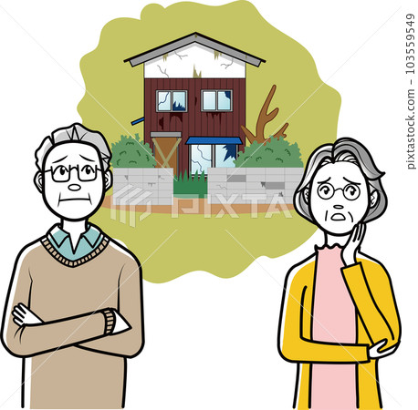 遭受空置房屋問題的年長夫婦 103559549