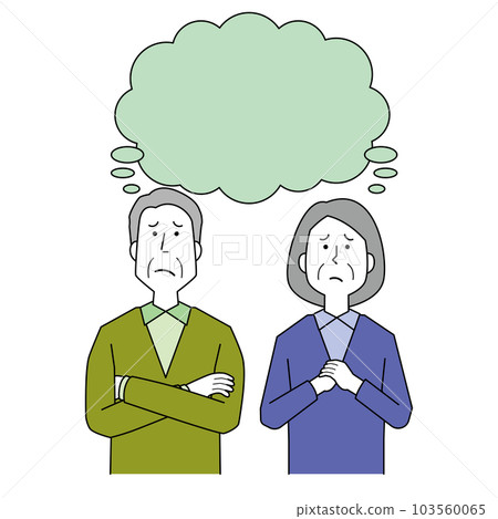 考慮焦慮的老年男女 103560065