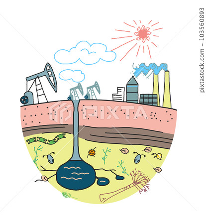 Fossil fuels made from ancient plankton in the - Stock 
