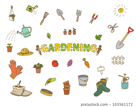 Gardening illustration (color) 103561172