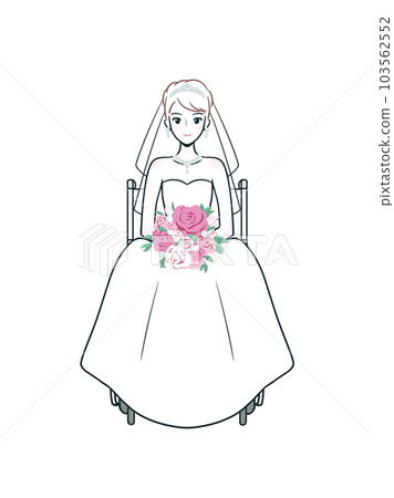 Wheelchair bride (whole body) Wheelchair bride (whole body) 103562552