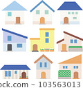 simple house illustration set 103563013