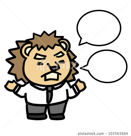 Anthropomorphic office worker giving an explanation Speaking whole body 103563884