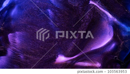 Dark purple paint splash abstract background. Dark violet blue wave flow. Black lilac art ink. Shiny purple liquid. Acrylic texture. Glitter fluid pattern. Sparkling backdrop Dark purple paint splash abstract background. Dark violet blue wave flow. Black lilac art ink. Shiny purple liquid. Acrylic texture. Glitter fluid pattern. Sparkling backdrop 103563953