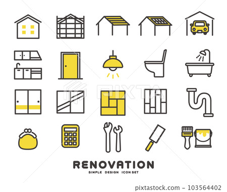 與家庭裝修/裝修相關的矢量插圖 103564402