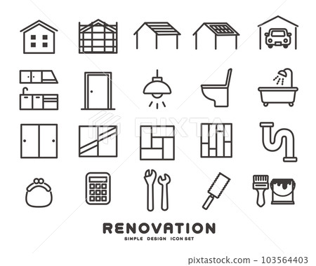 Vector illustrations related to home renovation/renovation 103564403