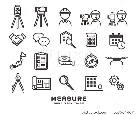 與建築和測量/房屋/建築相關的圖標矢量圖素材 103564407