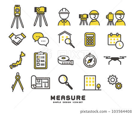 與建築和測量/房屋/建築相關的圖標矢量圖素材 103564408