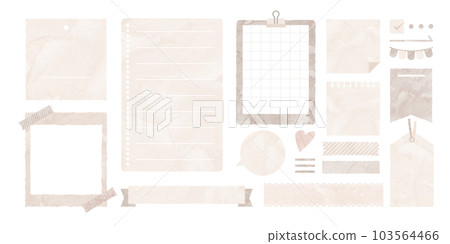 Watercolor style memo note dull pink Watercolor style memo note dull pink 103564466