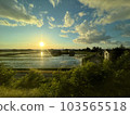 Beautiful sunset over the Sea of Japan 103565518