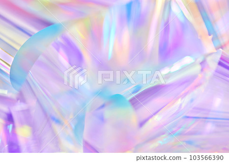 pastel neon blue, purple, lavender, yellow holographic metallic foil background 103566390