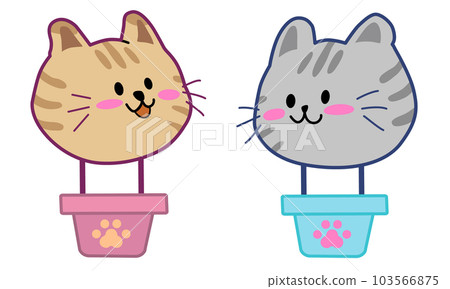 Cat_Hot Air Balloon-Cheese Tabby_American Short Hair 103566875