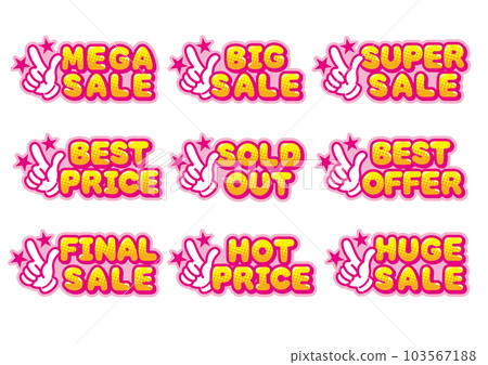 English POP set for shop sale 103567188