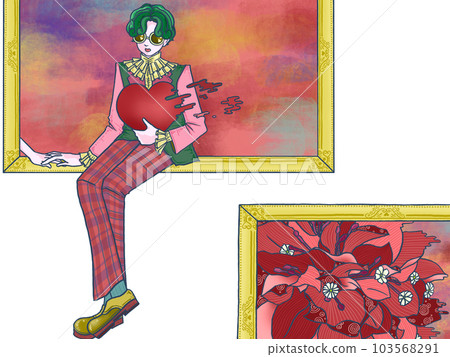 boy holding a heart boy holding a heart 103568291