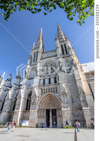 Bordeaux with famous Saint Andre cathedral in France 103568339