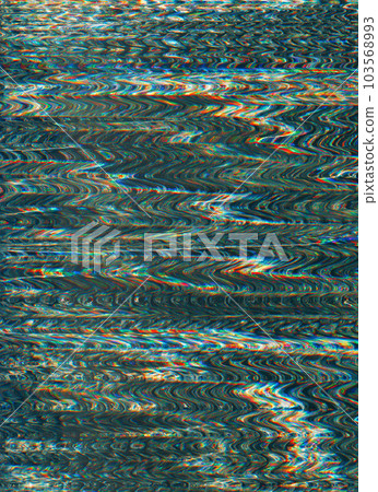 Glitch noise texture. Analog distortion. Static interference. Red blue green color wave artifacts on dark grunge illustration abstract background. Glitch noise texture. Analog distortion. Static interference. Red blue green color wave artifacts on dark grunge illustration abstract background. 103568993