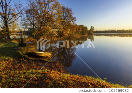 Typical autumn landscape in Trebonsko region in Southern Bohemia, Czech Republic Typical autumn landscape in Trebonsko region in Southern Bohemia, Czech Republic 103569082